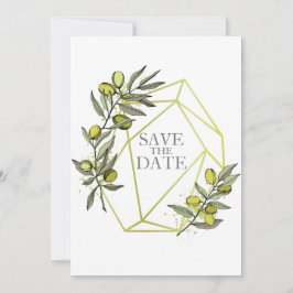 Save The Date Branches d'olivier Nature Verdure Mariage botaniqu
