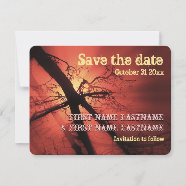 Save The Date Branches sombres Enregistrer la date (Devant)