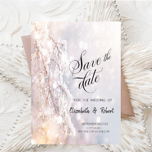 Save The Date Branches Winter Wonderland Sauvegarder la date