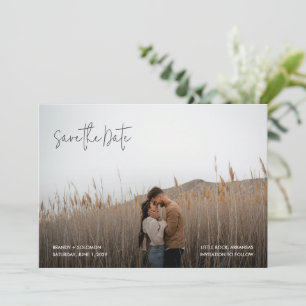 Save The Date Brandy Simple Photo Mariage moderne