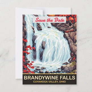 Save The Date Brandywine Falls, vallée de Cuyahoga, Ohio, 