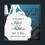 Save the Date - Braut und Bräuche - blau Magnet<br><div class="desc">Save the Date Personalisierte Magnete. Ideal für die Hochzeitsfeier, Probe, Brautparty, Junggeselinnen-Abschied und vieles mehr. Suchen Sie nach weiteren Designs und Farben in meinem Geschäft. Wenn nötig... können Sie alle Texte löschen und mit Ihren eigenen Texten, Farben und Schriftart neu starten. Wenn nötig... können Sie alle Texte löschen und mit...</div>