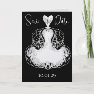 Save the Date - Brautkleid Einladung