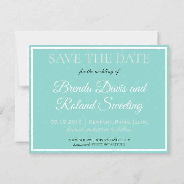 Save The Date BRIDE CO Touch Of Silver Traditional Mariage Suite (Devant)