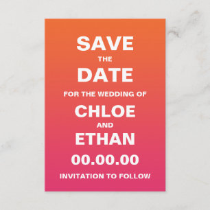 Save The Date Bright Ombre Wedding Enregistrer la date