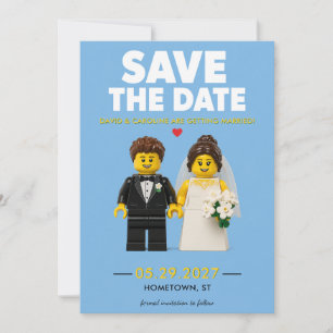 Save The Date Briques de Construction Classiques Blocs de Mariag
