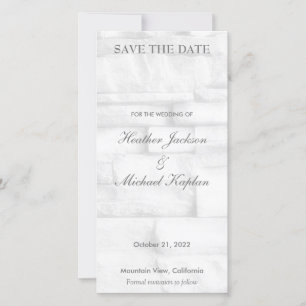 Save The Date Briques de mur Mariage Professionnel Minimaliste S