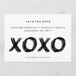 Save The Date Brise-brosse chic   XOXO Simple Enregistrer la dat