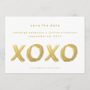 Save The Date Brise-pinceau en or chic   XOXO Simple Enregistrer