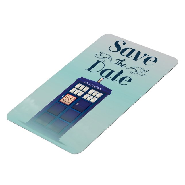 Save the Date British Police Box Magnet (Linke Seite)