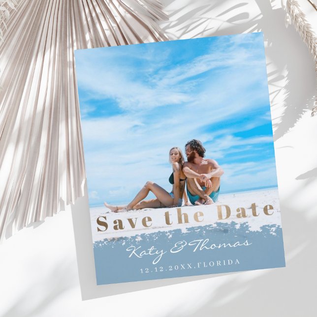 Save the Date Budget Imitate Gold Foto (Von Creator hochgeladen)