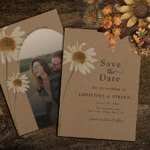 Budget Rustic Kraft séché Mariage de tournesol pho