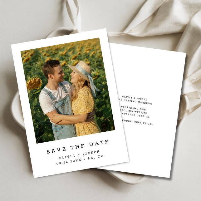 Save The Date Budget rustique Mariage romantique Tournesol photo (Créateur téléchargé)