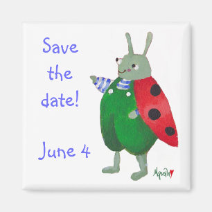 Save the Date Bug-Magnet Magnet