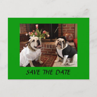 SAVE THE DATE Bulldogs Ankündigungspostkarte