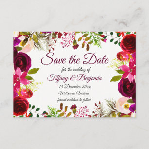 Save The Date Burgundy Boho Garden Mariage Enregistrer La Date I