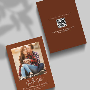 Save The Date Burgundy Script photo mariage Enregistrer la date