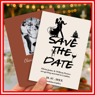 Save The Date Burnt Orange Boho Terracotta Mariage Enregistrer L