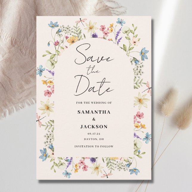 Save The Date Bush Floral Mariage (Créateur téléchargé)