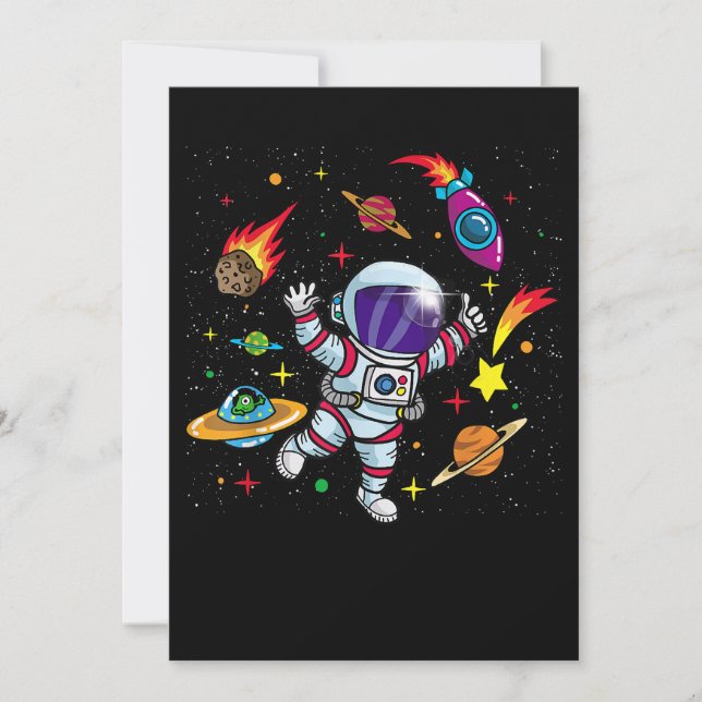 Save The Date Cadeau spatial pour Sci Fi Enfants - Garçons & Fil (Devant)
