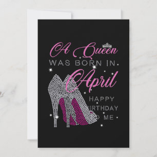 Save The Date Cadeaux d'anniversaire   Une Reine Est Née En Avri