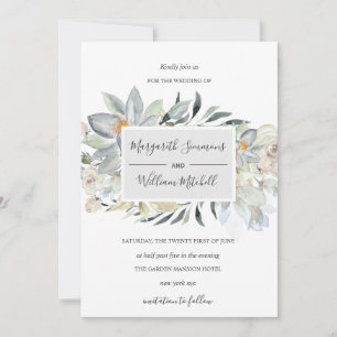 Save The Date Cadre floral souple de la prairie aquarelle