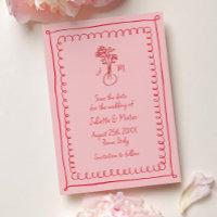 Cadres de gribouillis rose-rouge pour Doodle Enreg