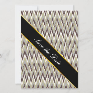Save The Date Café et Sage iKat ZigZag Motif