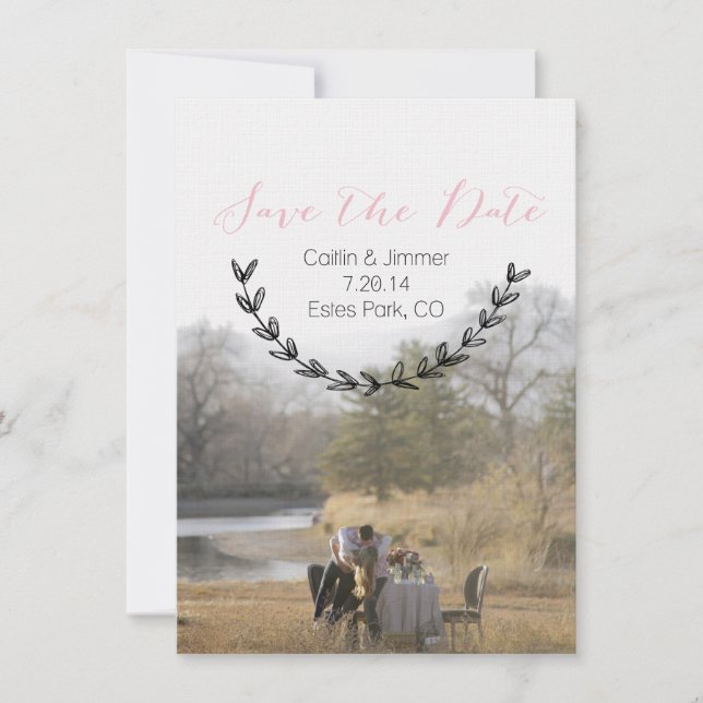 Save The Date Caitlin & Jimmer Personnalisé Enregistrer la date  (Devant)