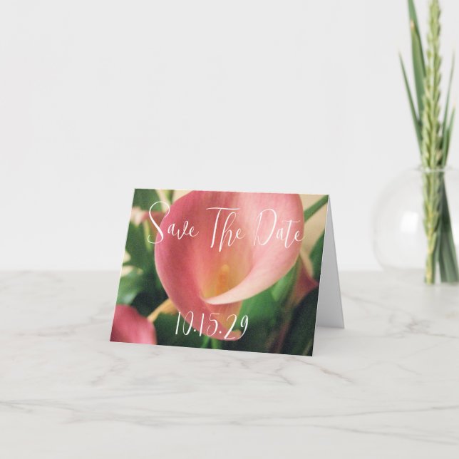 Save the Date Cala Lily Einladung (Vorderseite)
