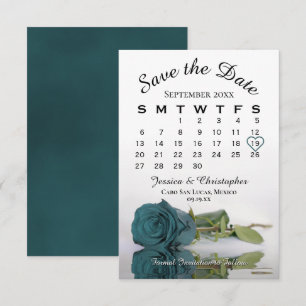 Save The Date Calendrier de mariage romantique à la rose sarcell