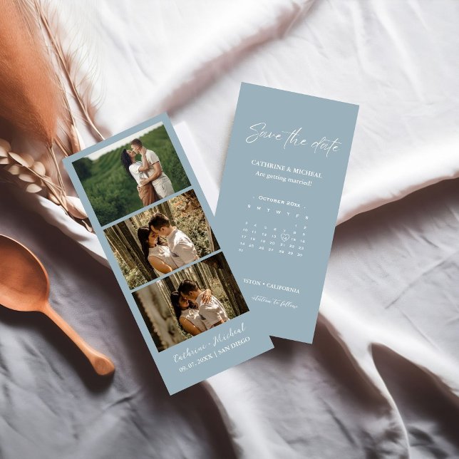 Save The Date Calendrier Mariage Photo cadre bande de cabine Enr (Créateur téléchargé)
