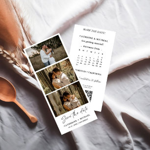 Save The Date Calendrier Mariage Photo cadre de bande de cabine