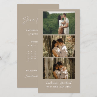 Save The Date Calendrier Mariage Photobooth bande cadre Enregist