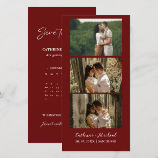 Save The Date Calendrier Mariage Photobooth bande cadre Enregist