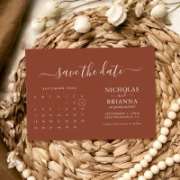 Calendrier Terracotta Minimaliste Moderne Budget