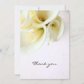 Save The Date Calla lilies with text space thank you card