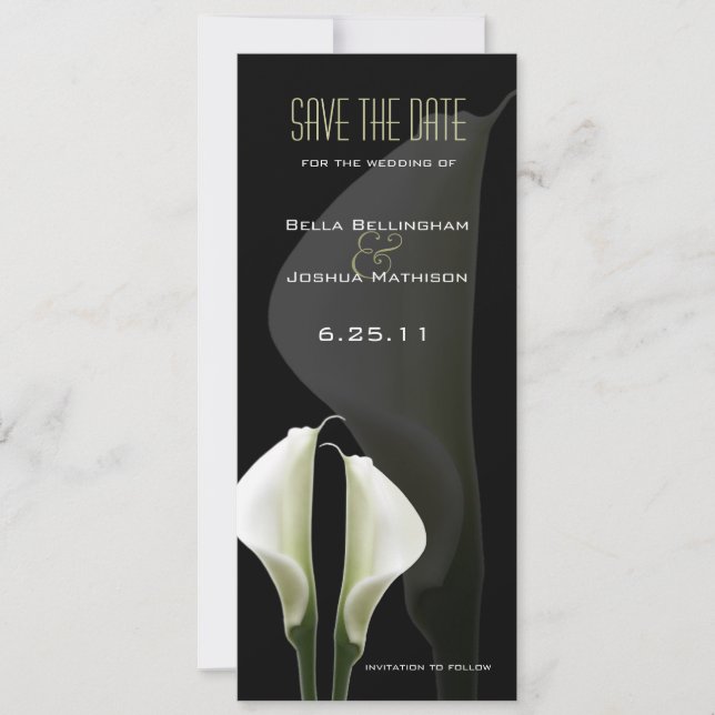 Save The Date Calla Lily Enregistrer la date de l'annonce (Devant)