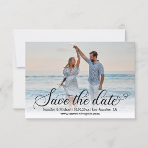 Save The Date Calligraphie de photo minimaliste délavée