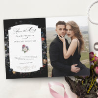 Calligraphie florale noire d'Art fin/Photo