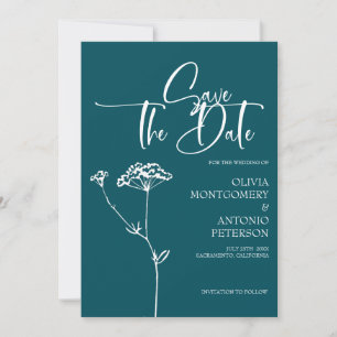 Save The Date Calligraphie minimaliste moderne Mariage profond T
