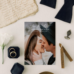 Save The Date Calligraphie moderne gracieuse Pleine photo