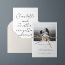 Calligraphie moderne Mariage noir et blanc