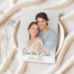 Save The Date Calligraphie Moderne Photo
