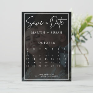 Save The Date Calligraphie Whimsical moderne superposer Mariage 