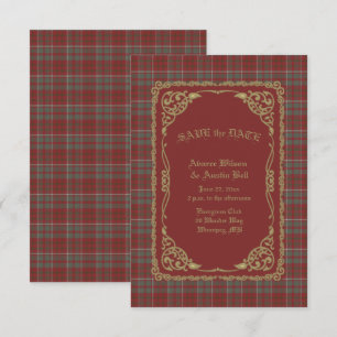 Save The Date Cameron Lochiel Scottish Tartan