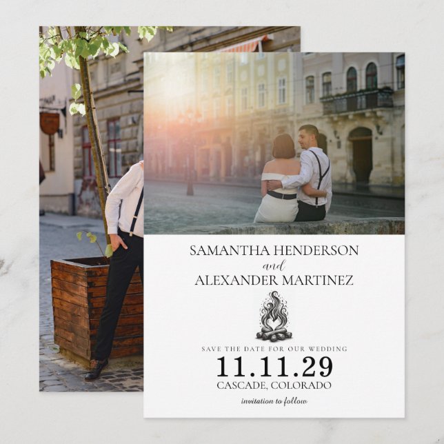 Save The Date Campfire Love (Devant / Derrière)