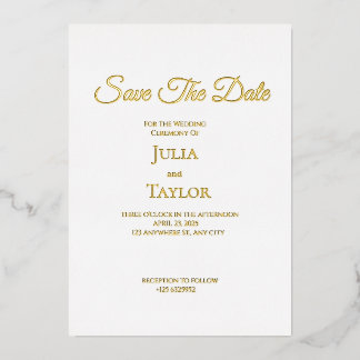  Save the Date Card Folieneinladung