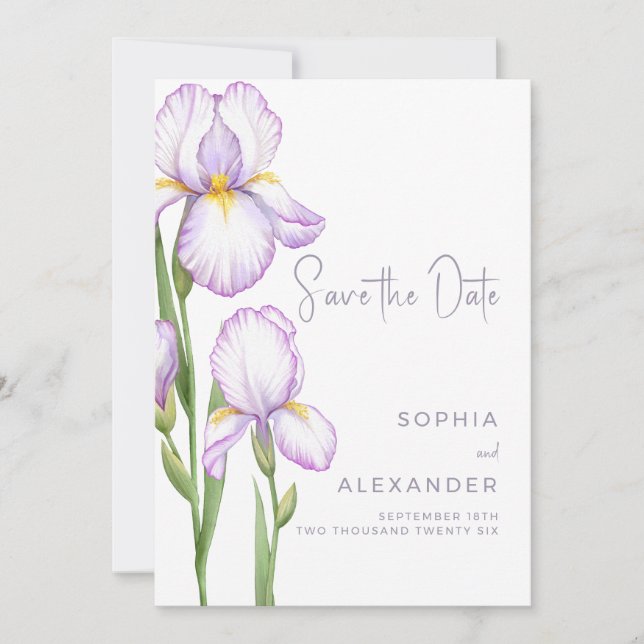 Save the Date Card for a Modern Wedding.  (Vorderseite)