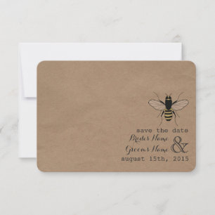 Save The Date Cardstock Miel Inspirée Enregistrer La Date